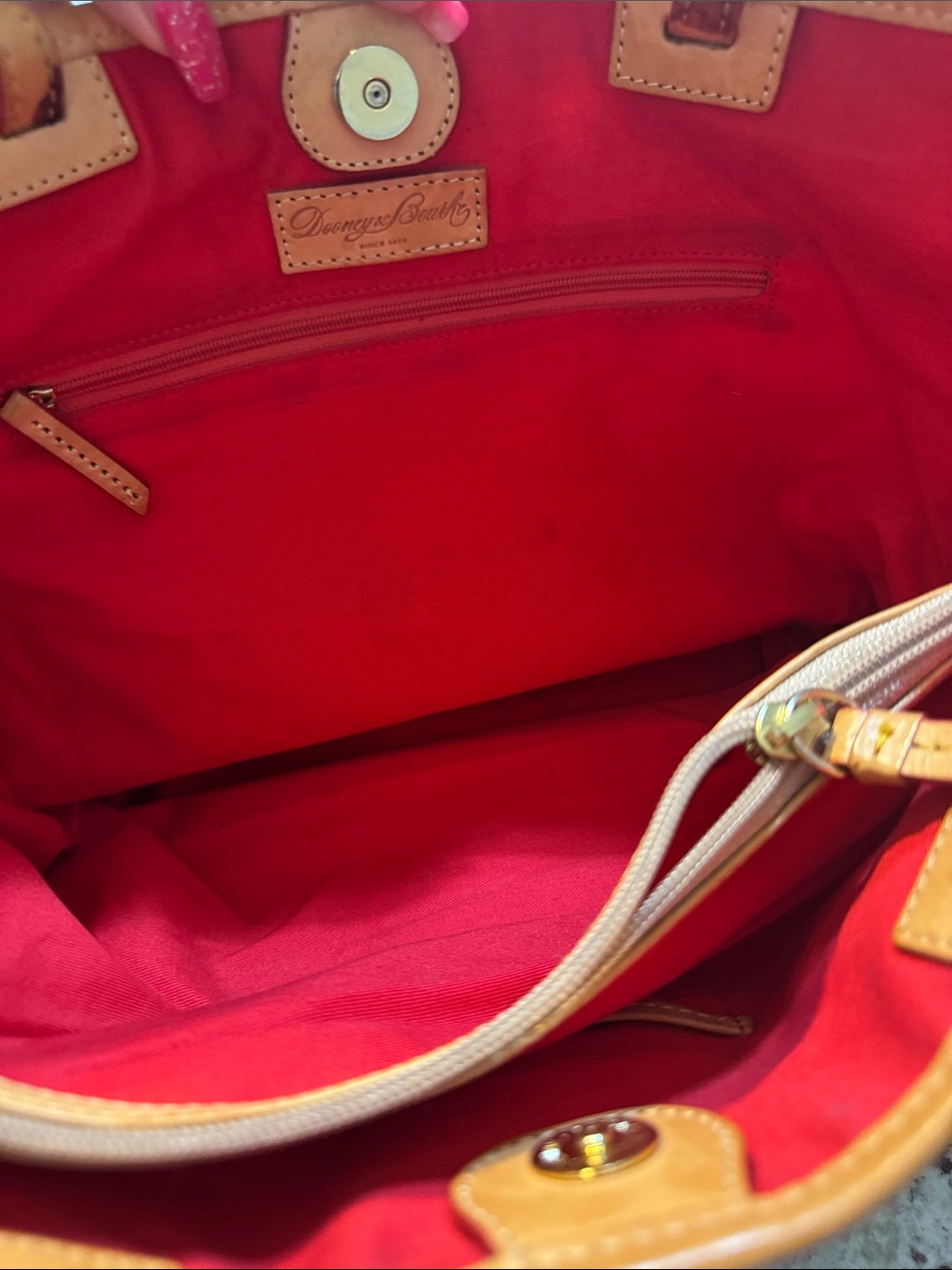 Dooney & Bourke 🌻 fields canvas suede bottom tote - Picture 9 of 15